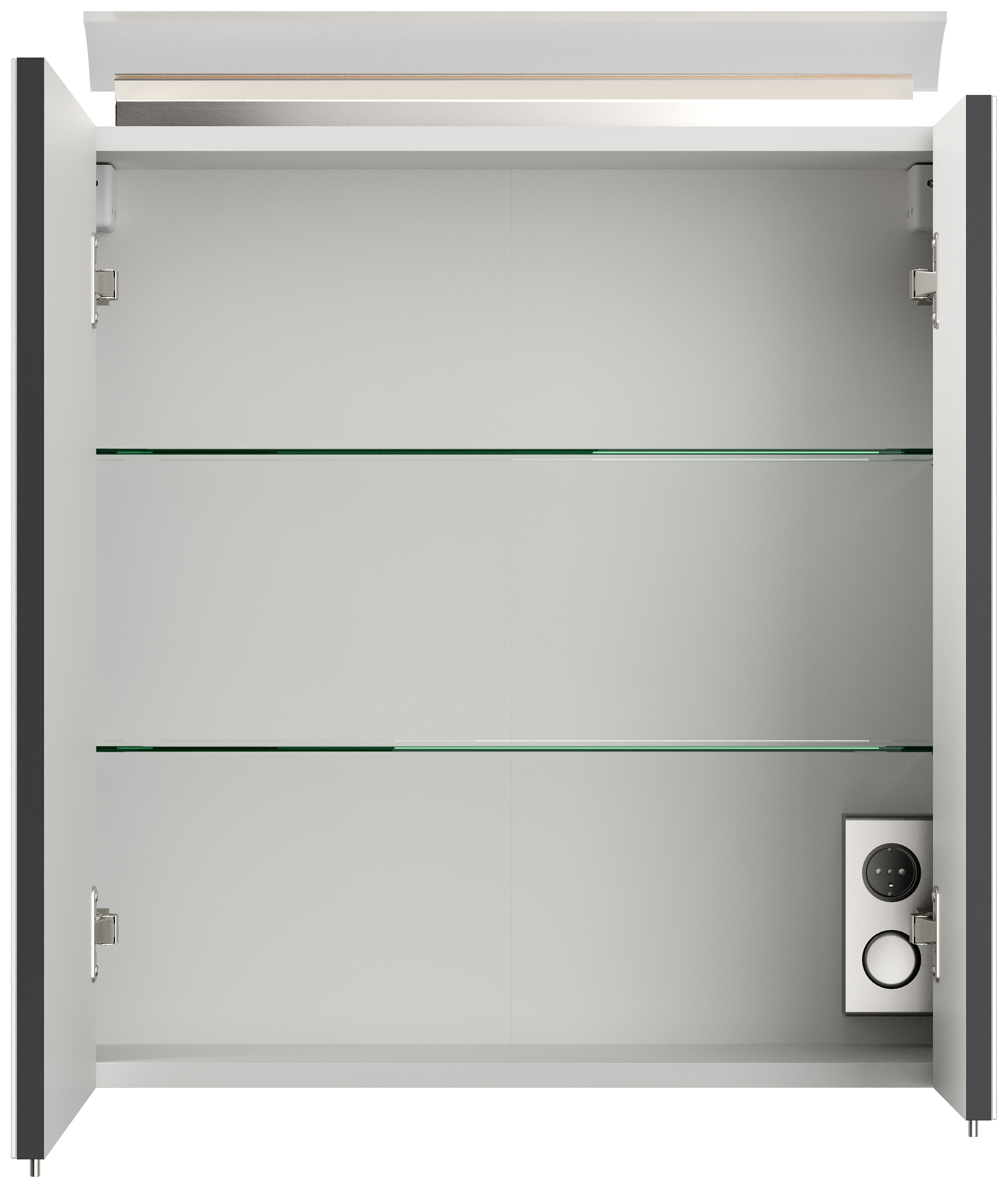 Badmöbelset Taifun 150cm 5tlg mit 2x Spiegelschrank & 2x Seitenschrank eiche