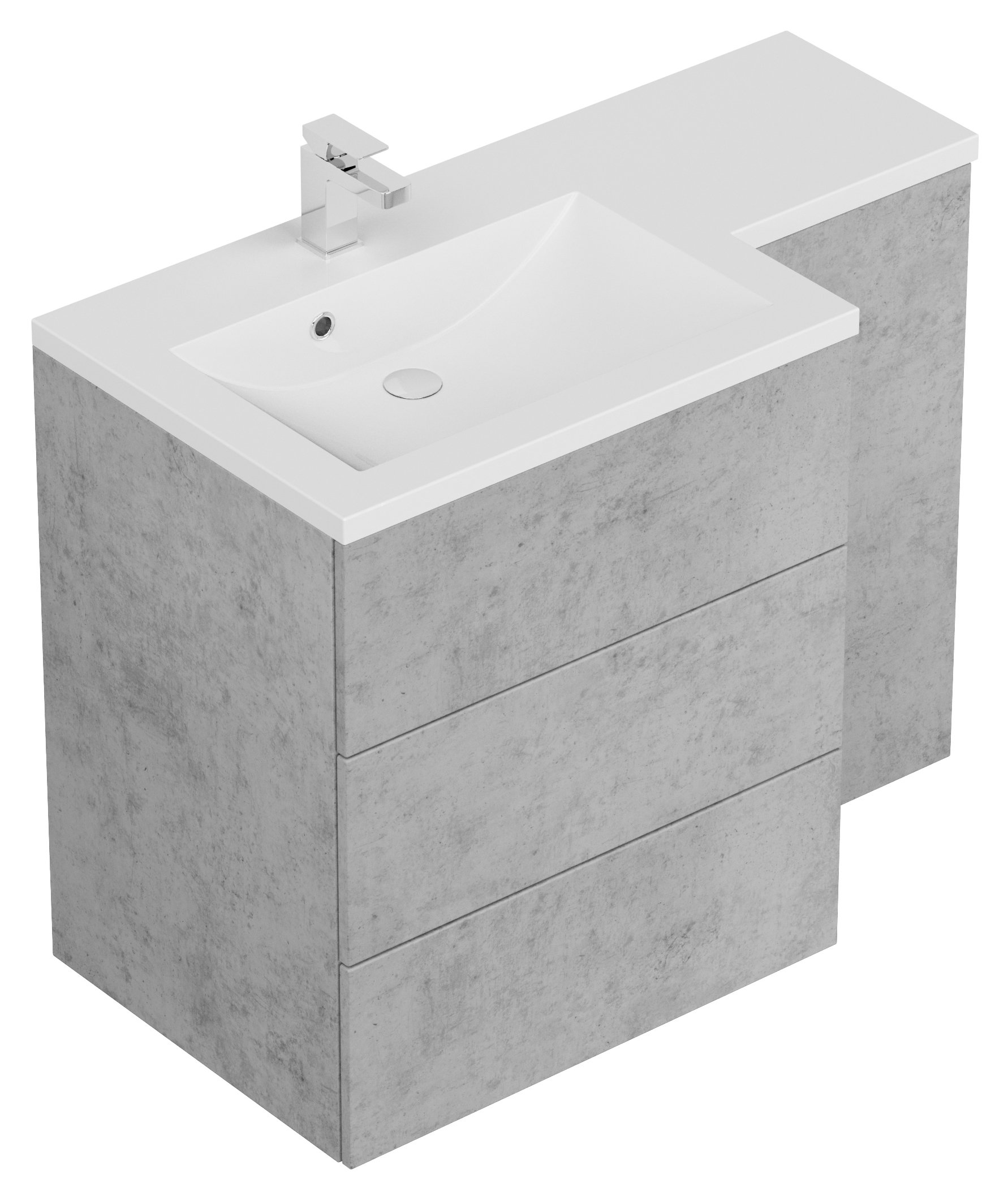 Badblock ELISA rechts SoftClose beton
