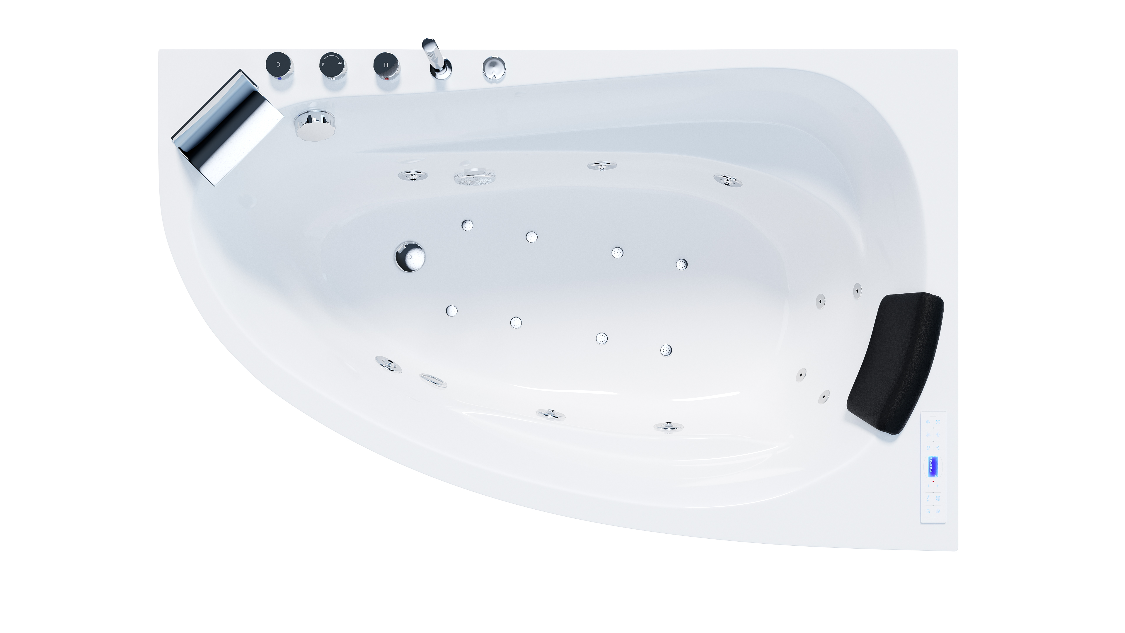 Langeck Whirlpool Stardust 150x95 rechts Made in Germany 22 Düsen ohne Armatur