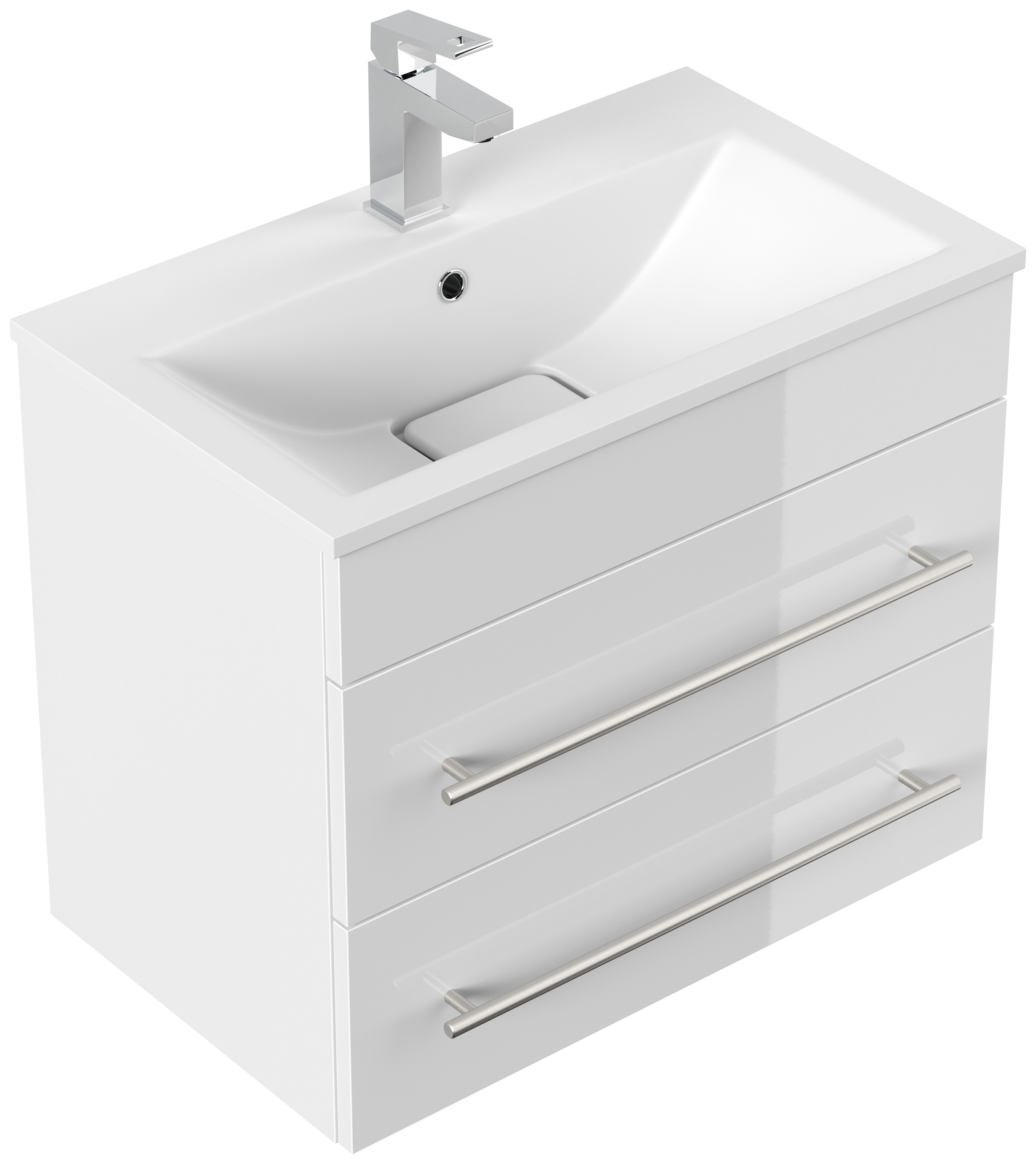 Badmöbel Mona 60x36cm mit 2 SoftClose Schubladen eiche gold