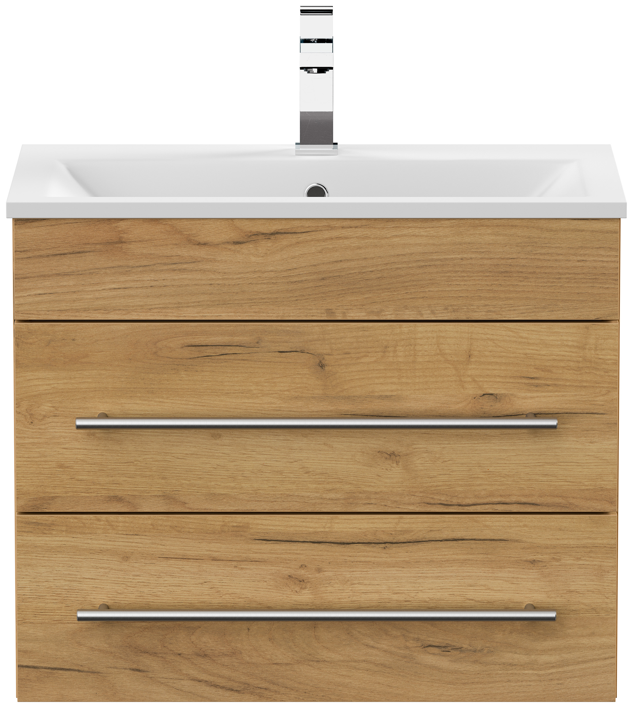 Badmöbel Mona 60x36cm mit 2 SoftClose Schubladen eiche gold