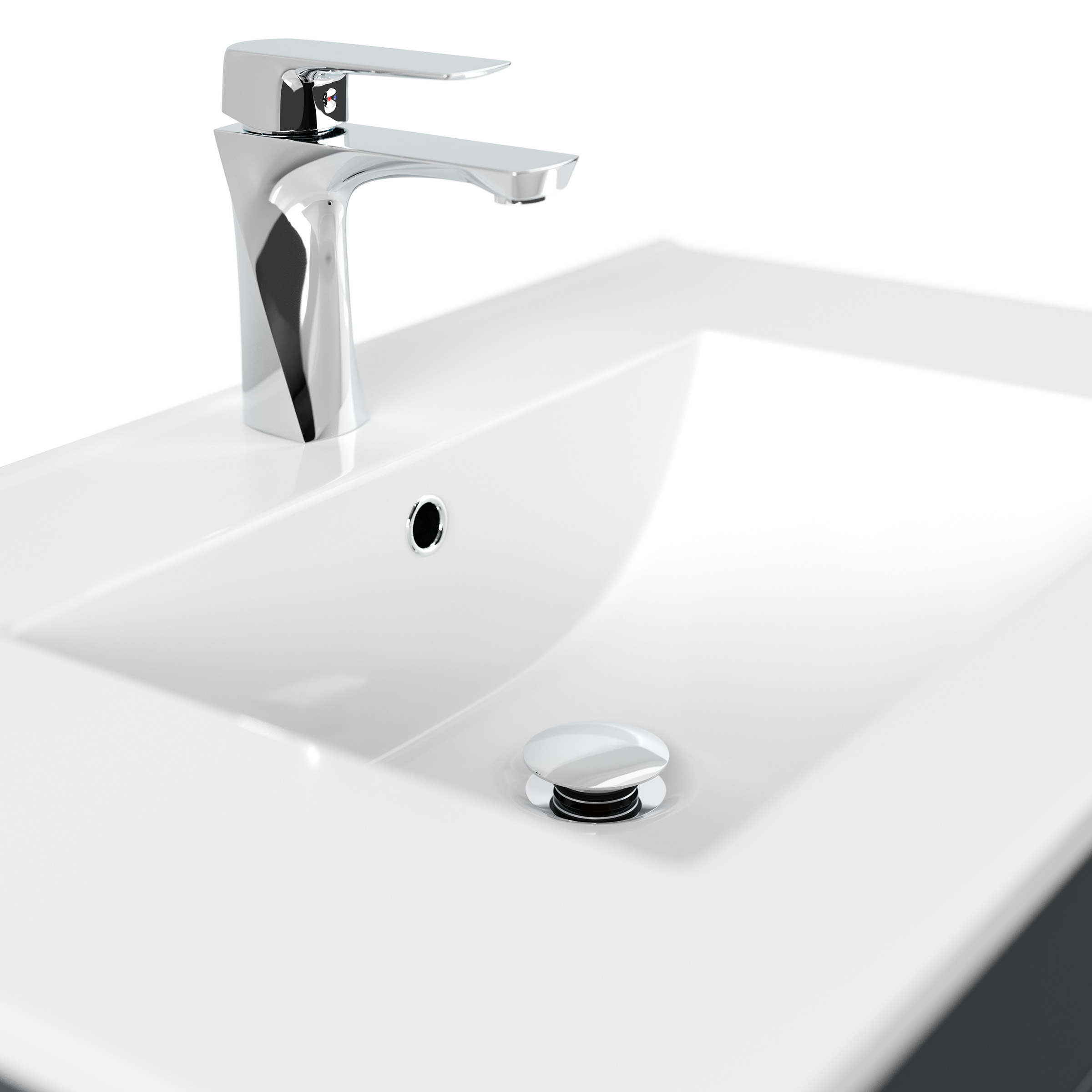 Badmöbel Casa Infinity 750 SoftClose weiss hochglanz