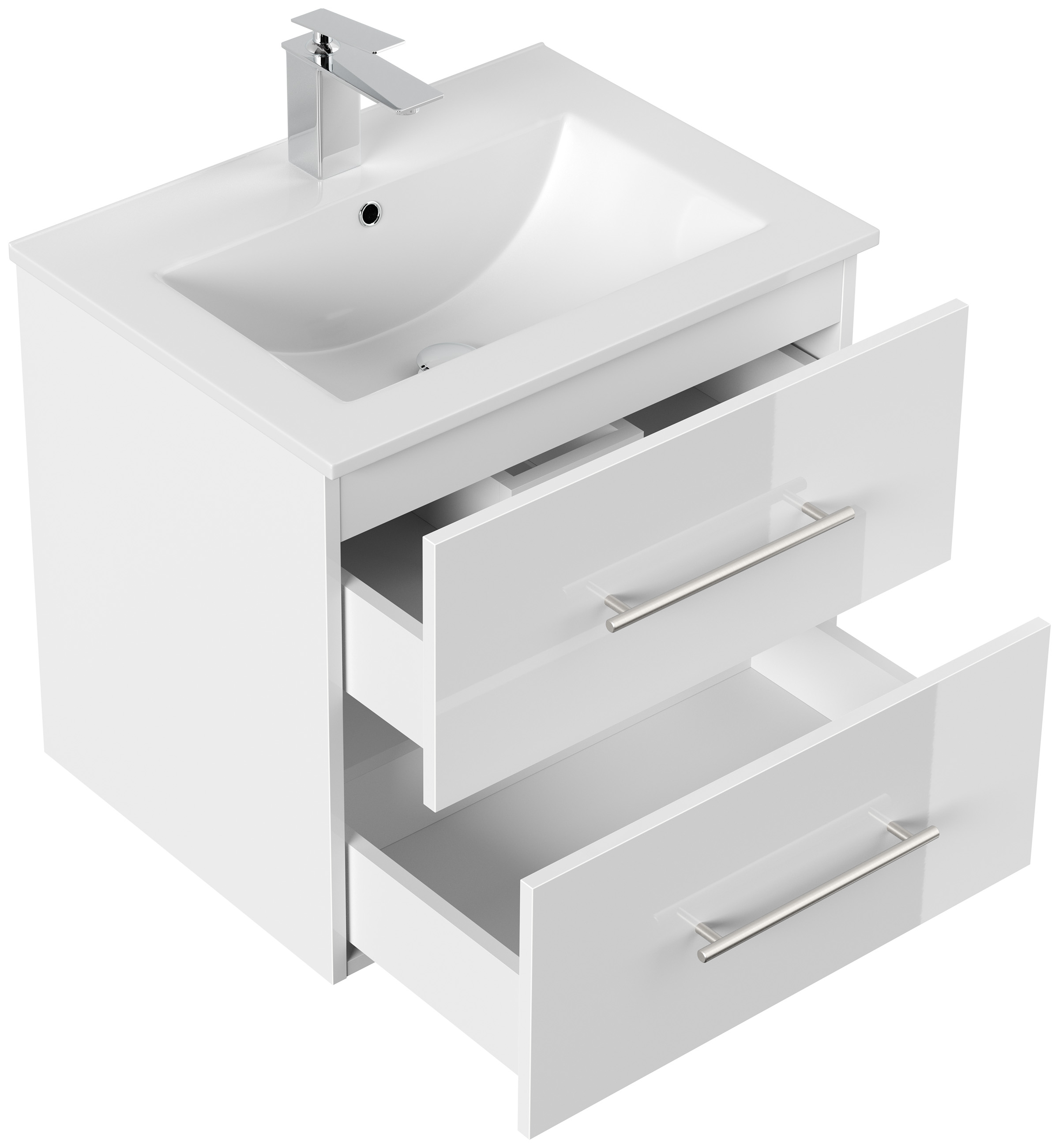 Badmöbel Firenze 60 SoftClose weiss hochglanz