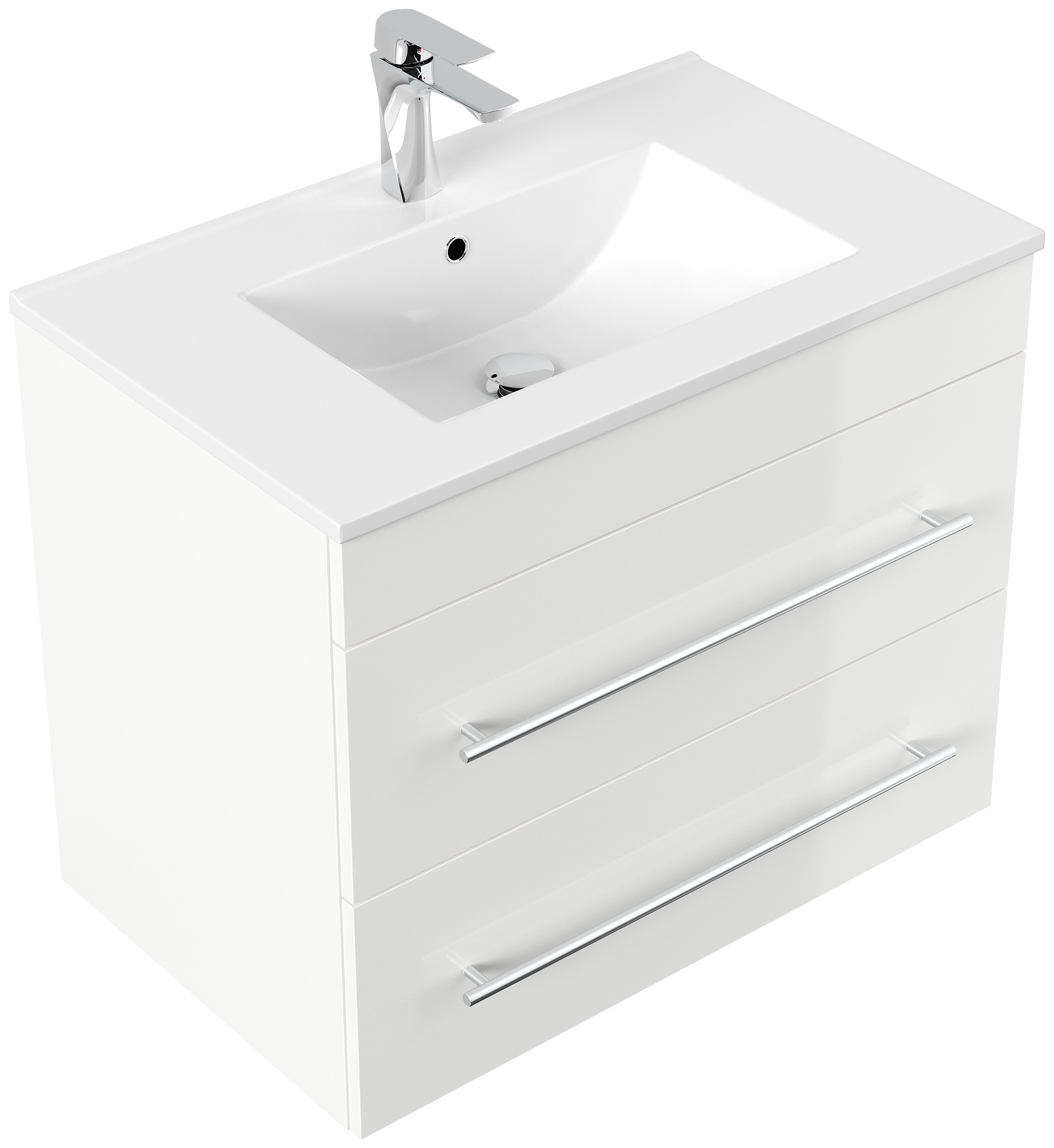 Badmöbel Casa Infinity 750 SoftClose weiss hochglanz