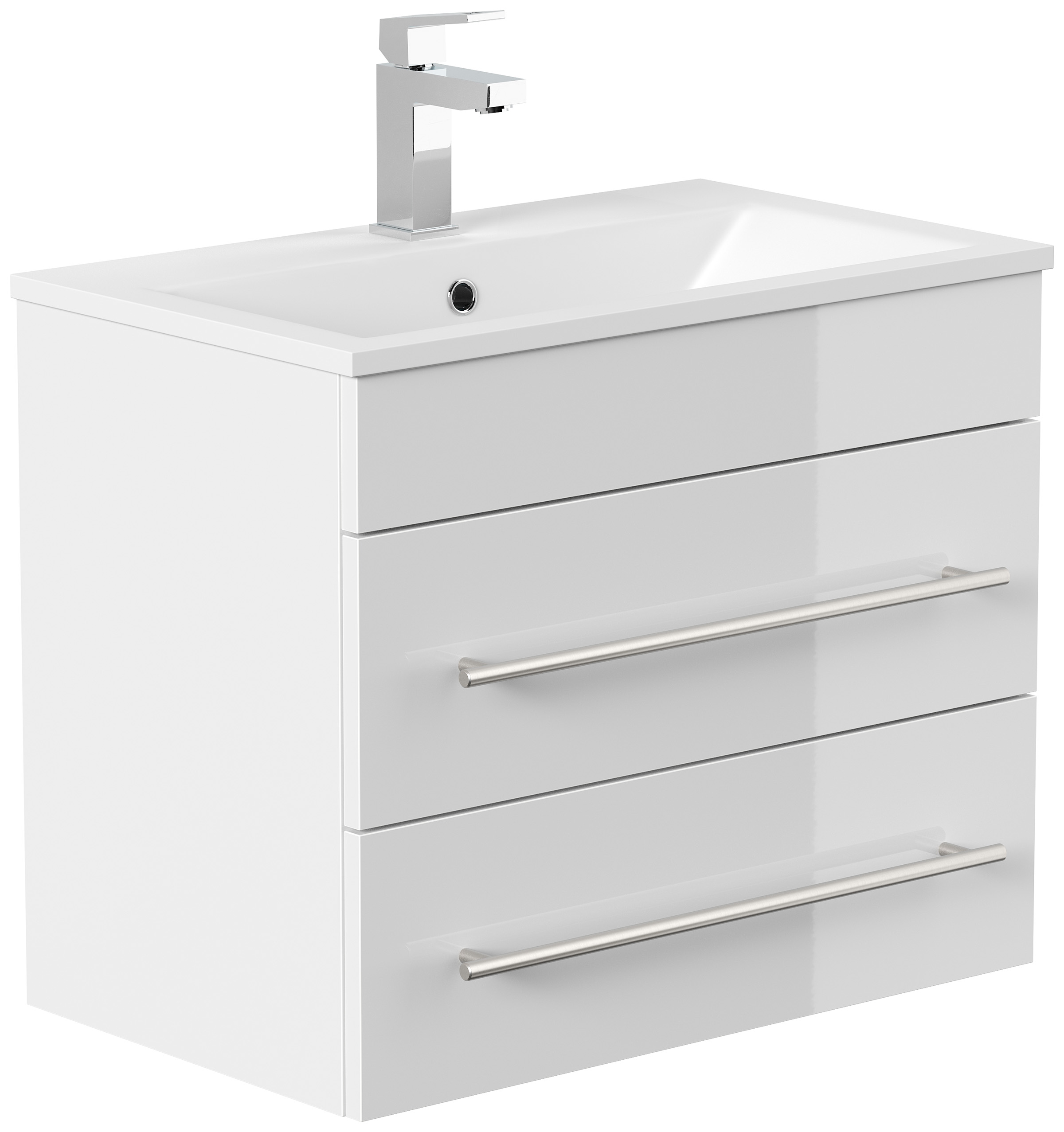Badmöbel Mona 60x36cm mit 2 SoftClose Schubladen eiche gold