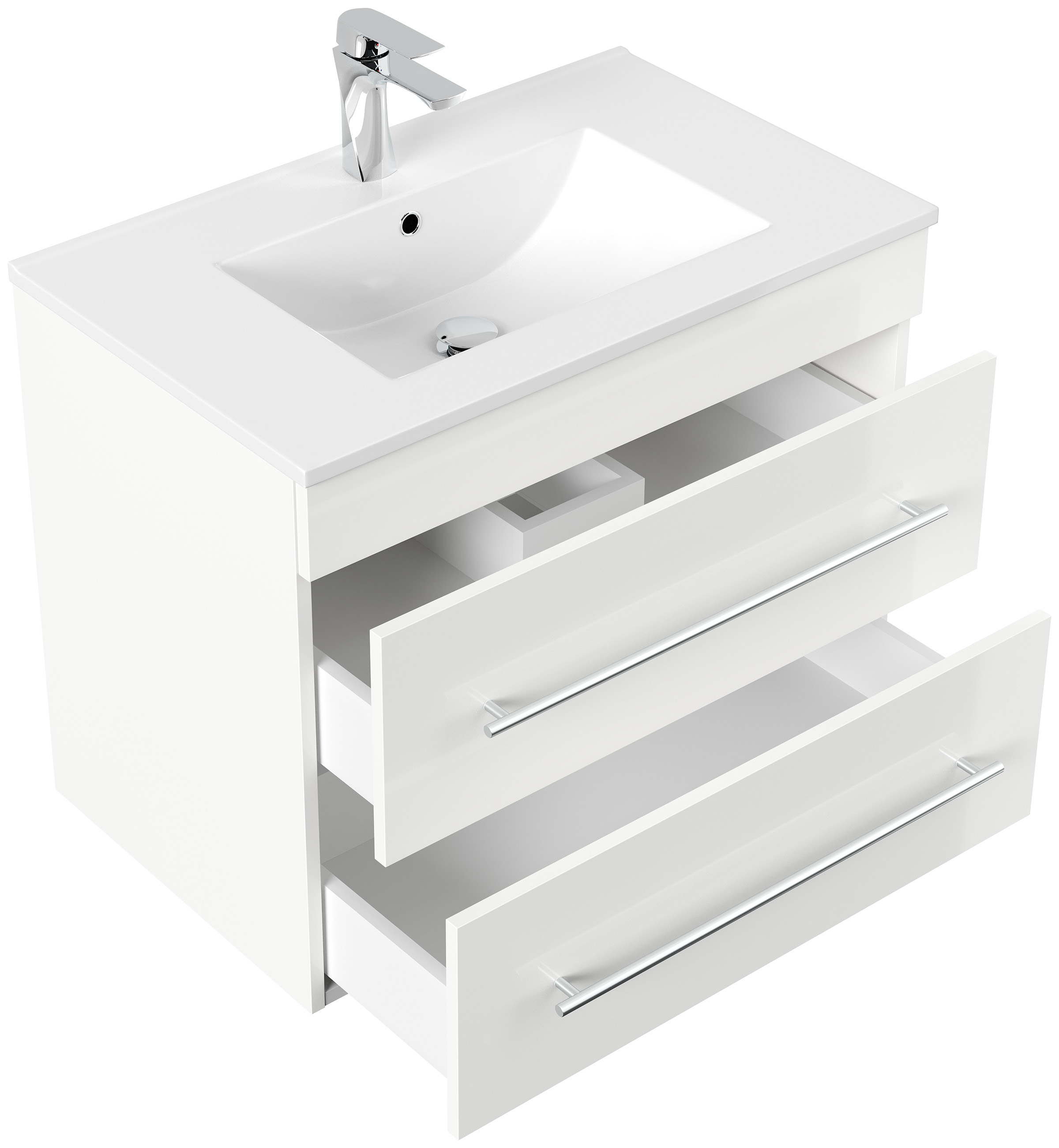 Badmöbel Casa Infinity 750 SoftClose weiss hochglanz