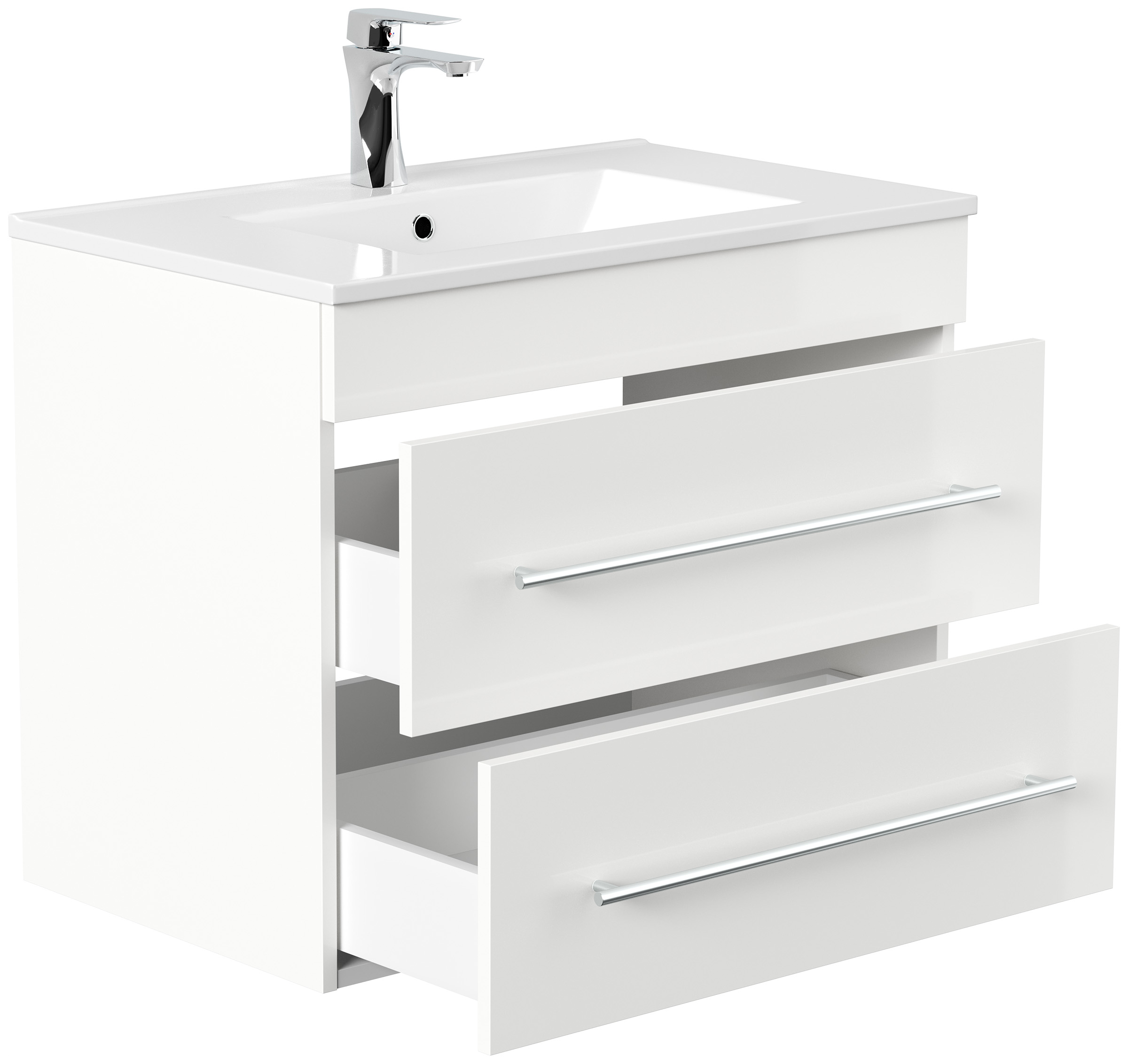 Badmöbel Casa Infinity 750 SoftClose weiss hochglanz