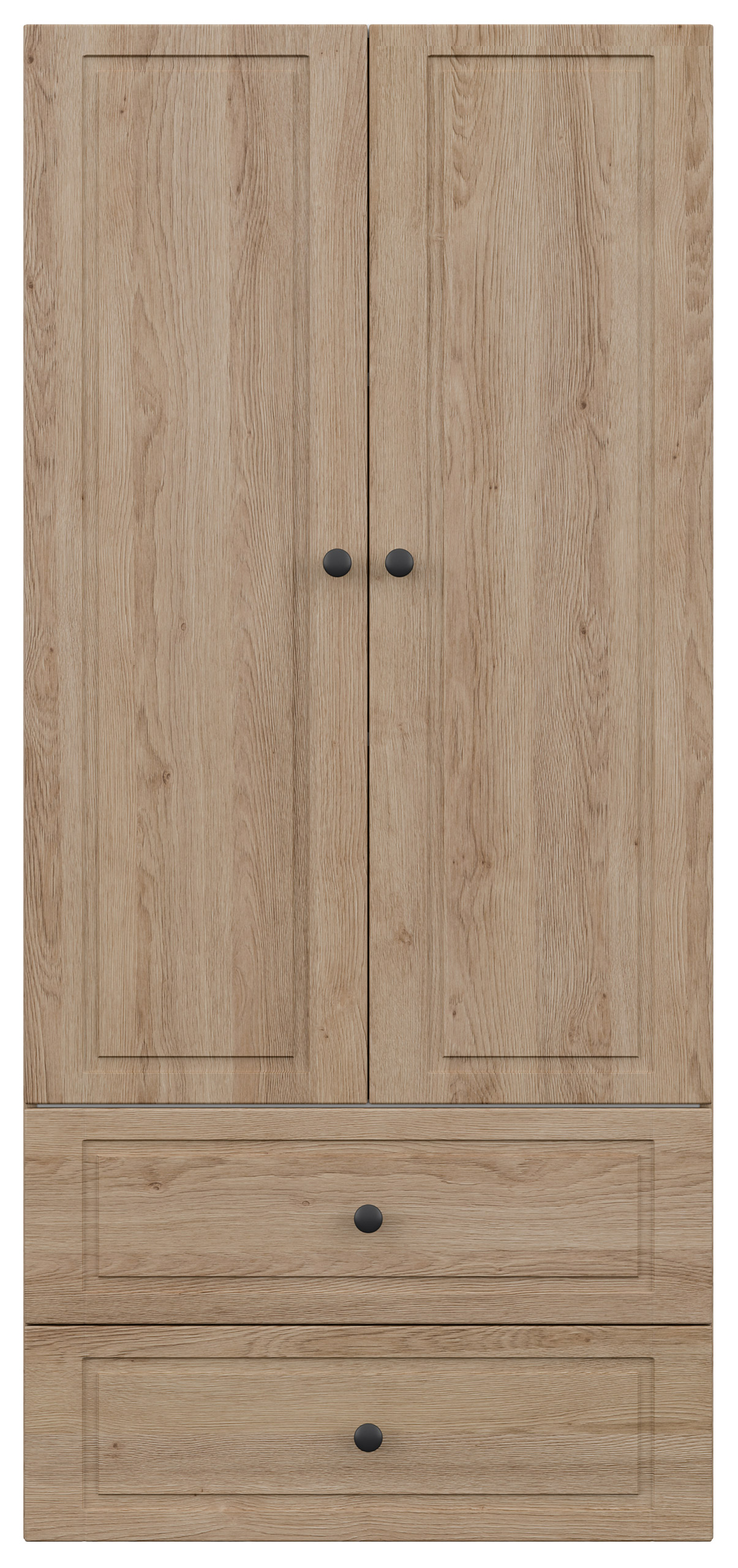 Badezimmer Hochschrank XL Cottage 176x80cm Eiche hell
