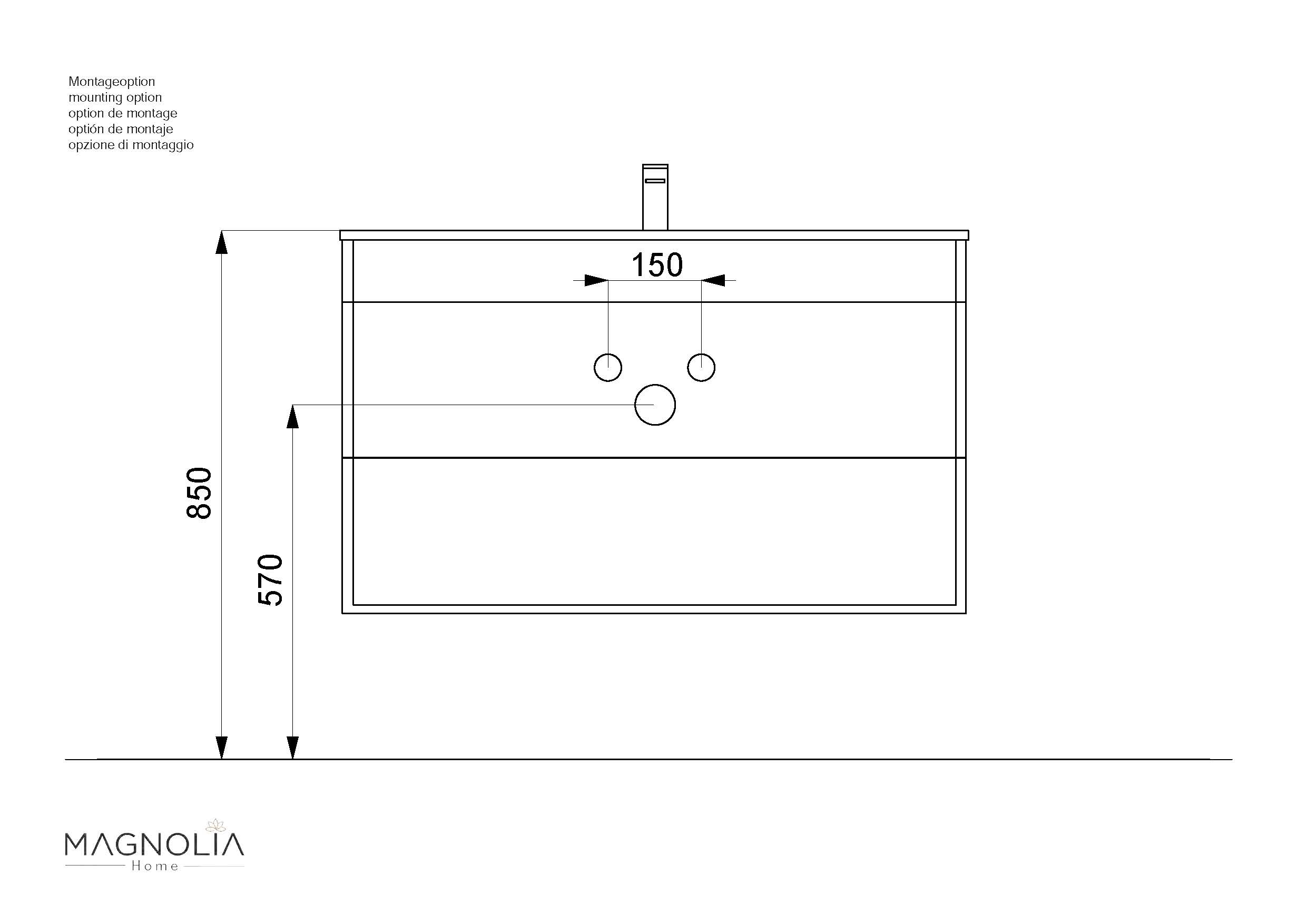 Badmöbel Casa Infinity 750 SoftClose weiss hochglanz