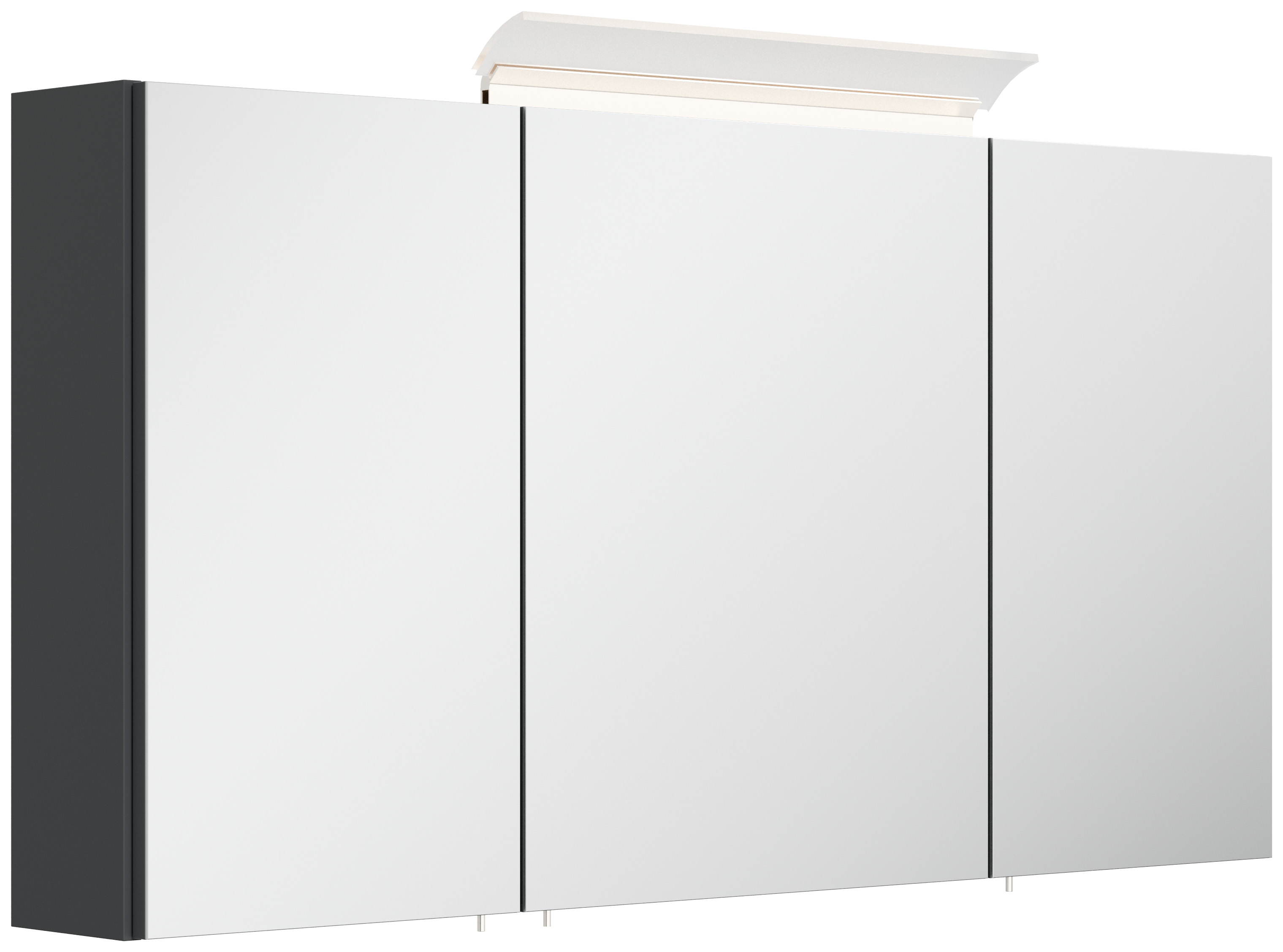 Badmöbelset Helios 5-teilig Spiegelschrank Hoch- Seiten- Midischrank eiche gold
