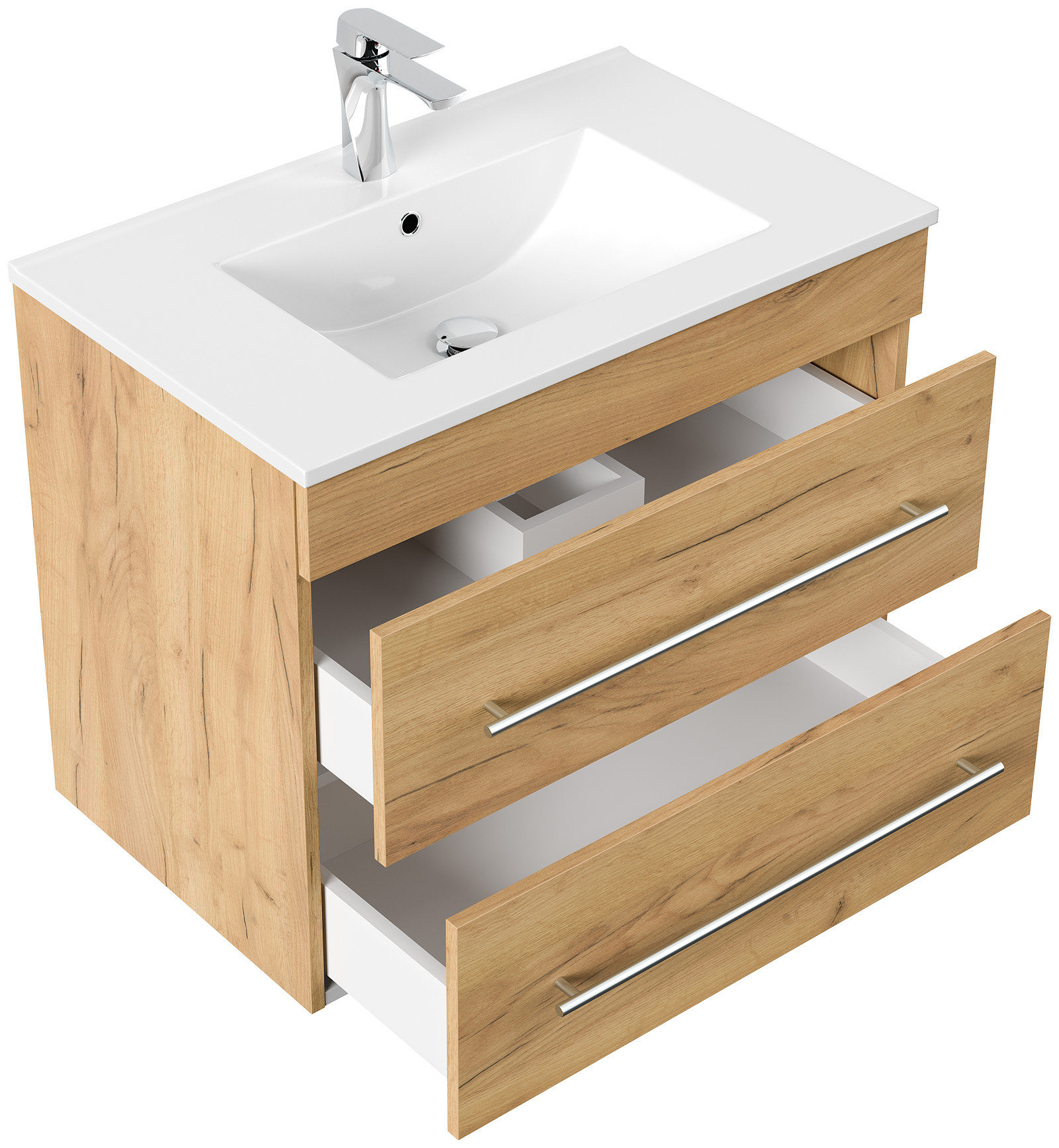 Badmöbel Casa Infinity 750 SoftClose weiss hochglanz