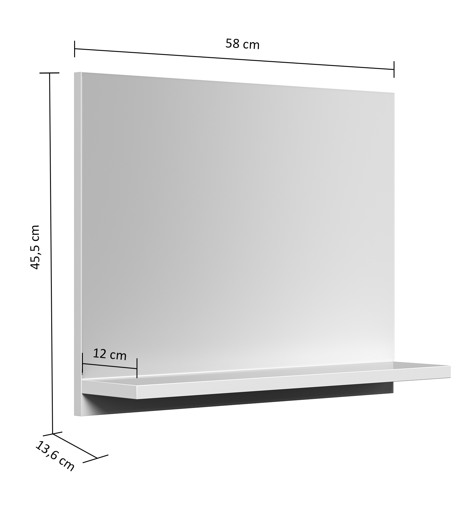 Badmöbel-Set Slimline Vega 2tlg mit Spiegel SoftClose grafit ST/grafit matt