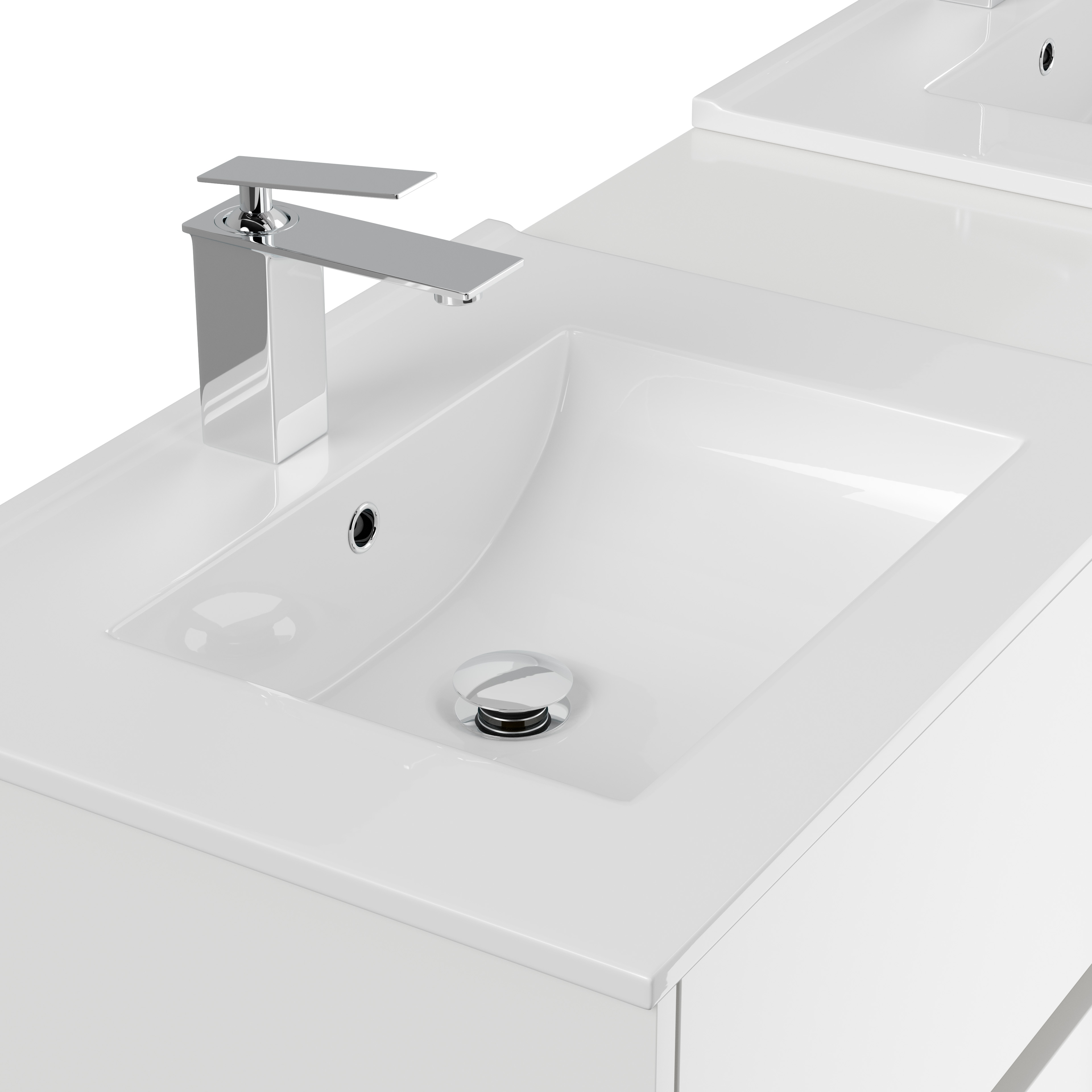Badmöbelset Taifun 150cm 5tlg mit 2x Spiegelschrank & 2x Seitenschrank eiche