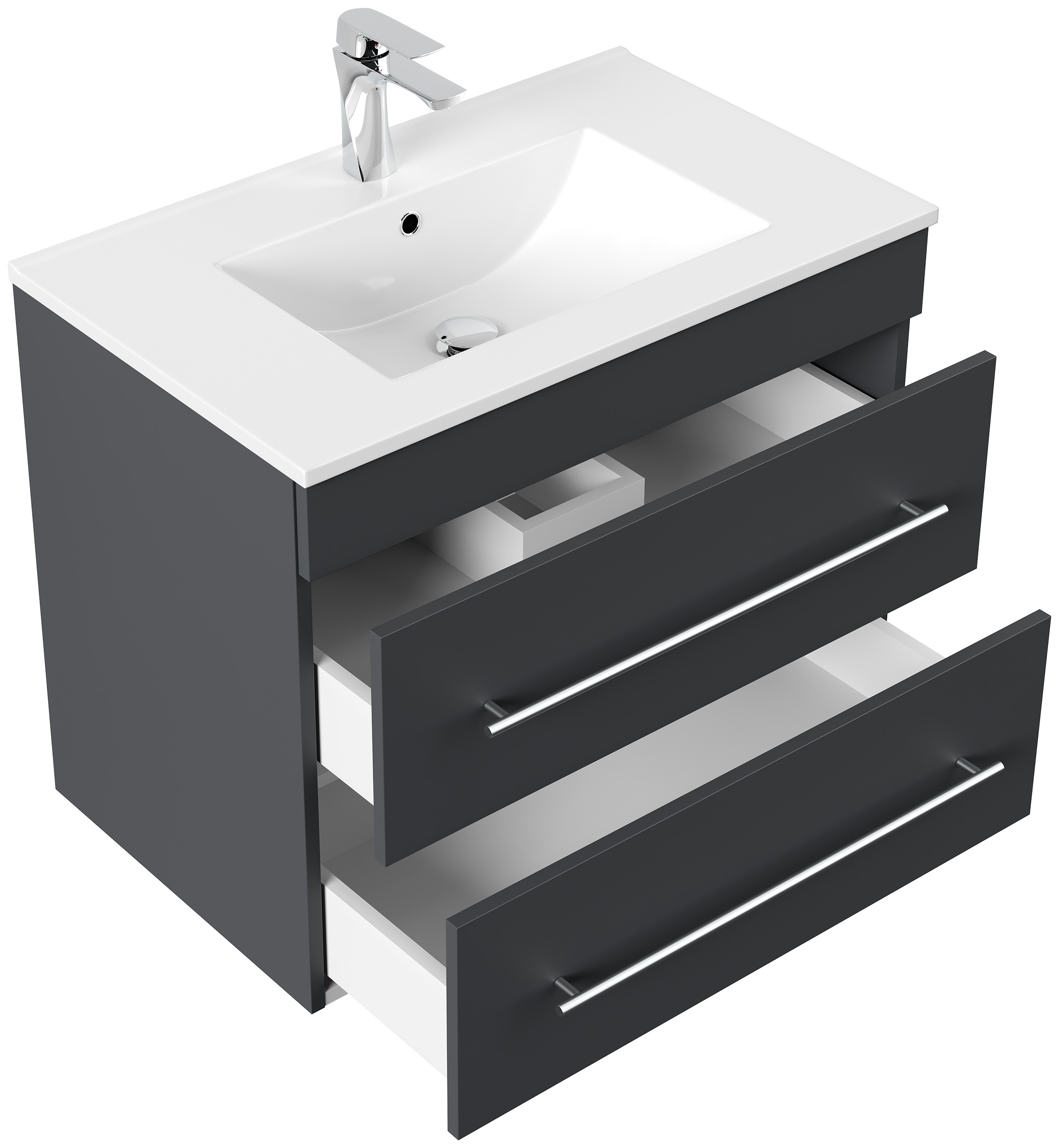 Badmöbel Casa Infinity 750 SoftClose weiss hochglanz
