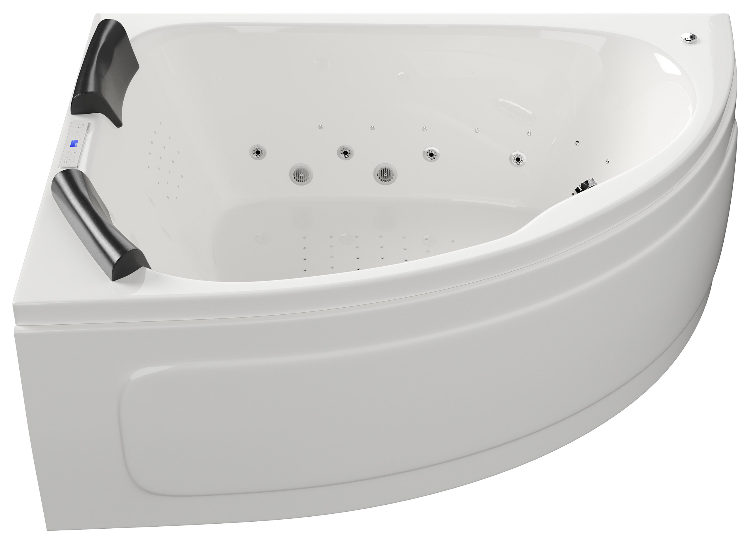Whirlpool Royal XL Ultra 180cm links Made in Germany 89 Düsen & LED mit Armatur