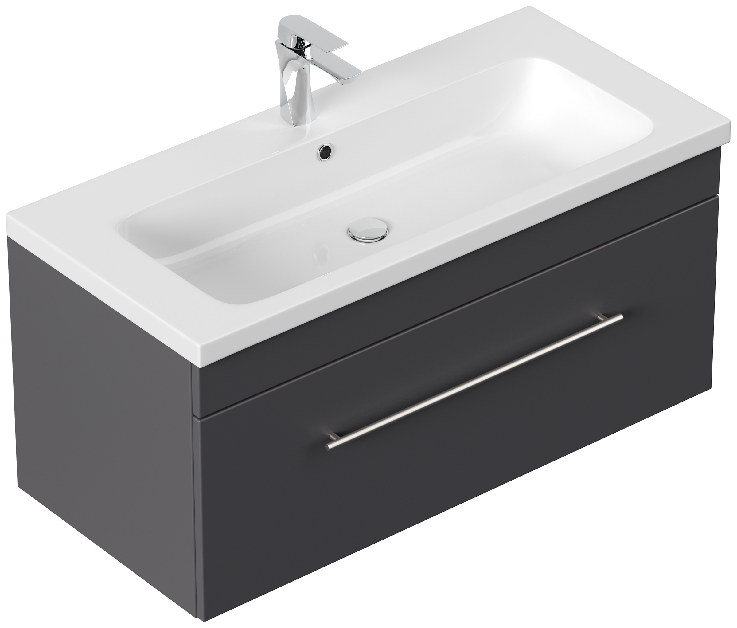 Badmöbel Diora 100cm SoftClose anthrazit