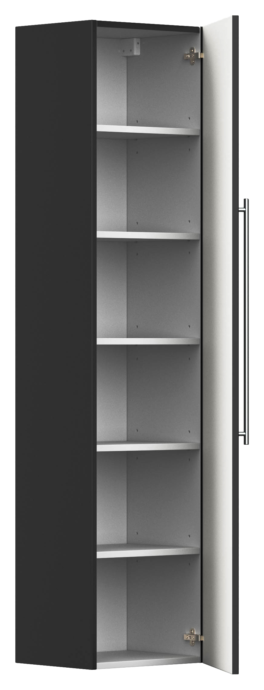 Hochschrank 150 cm weiss hochglanz