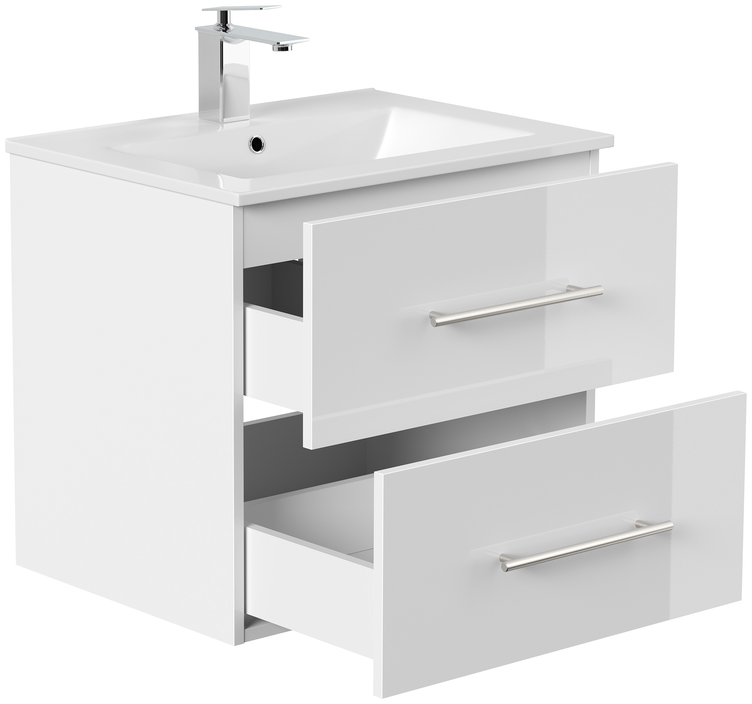 Badmöbel Firenze 60 SoftClose weiss hochglanz