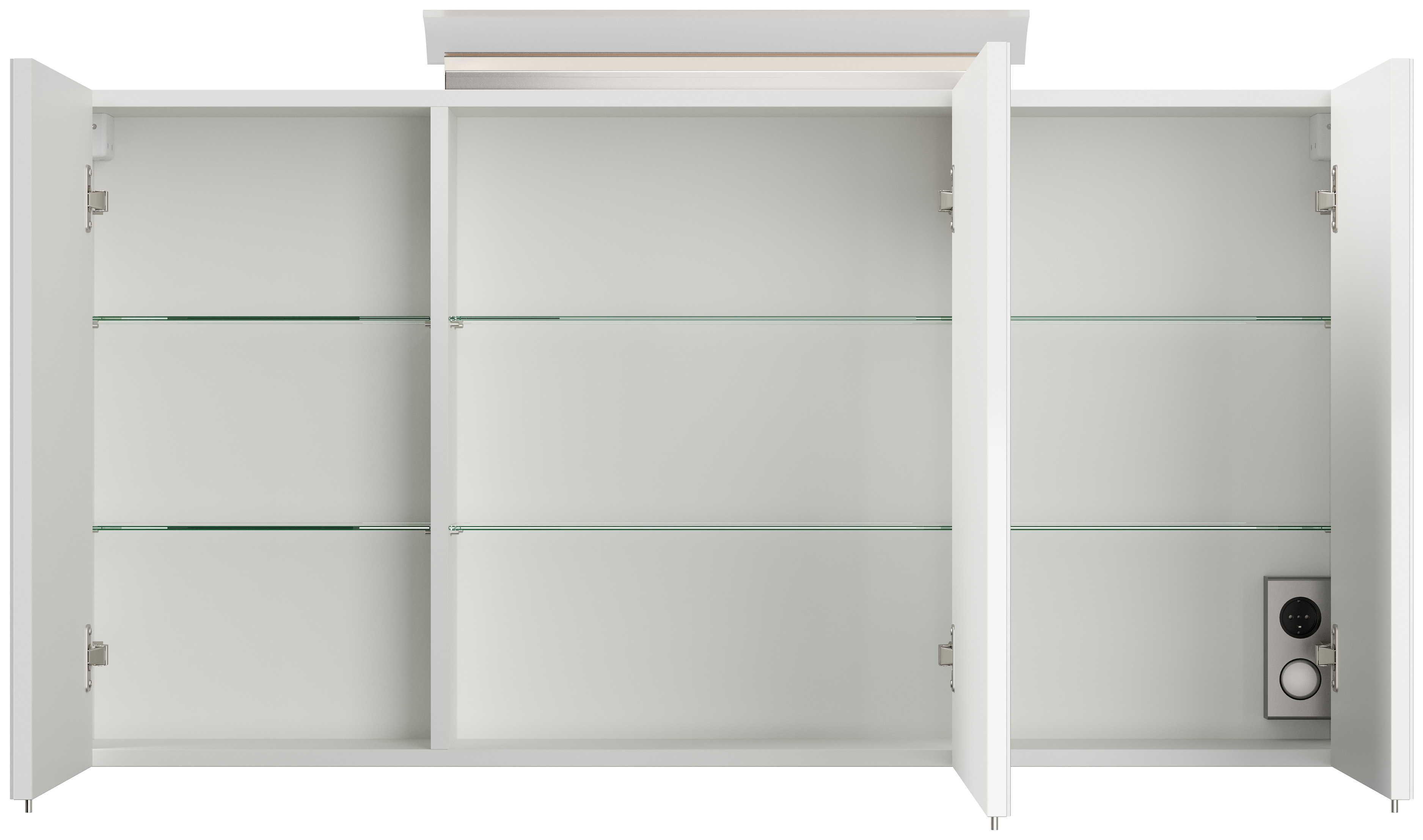 Badmöbelset Helios 5-teilig Spiegelschrank Hoch- Seiten- Midischrank eiche gold
