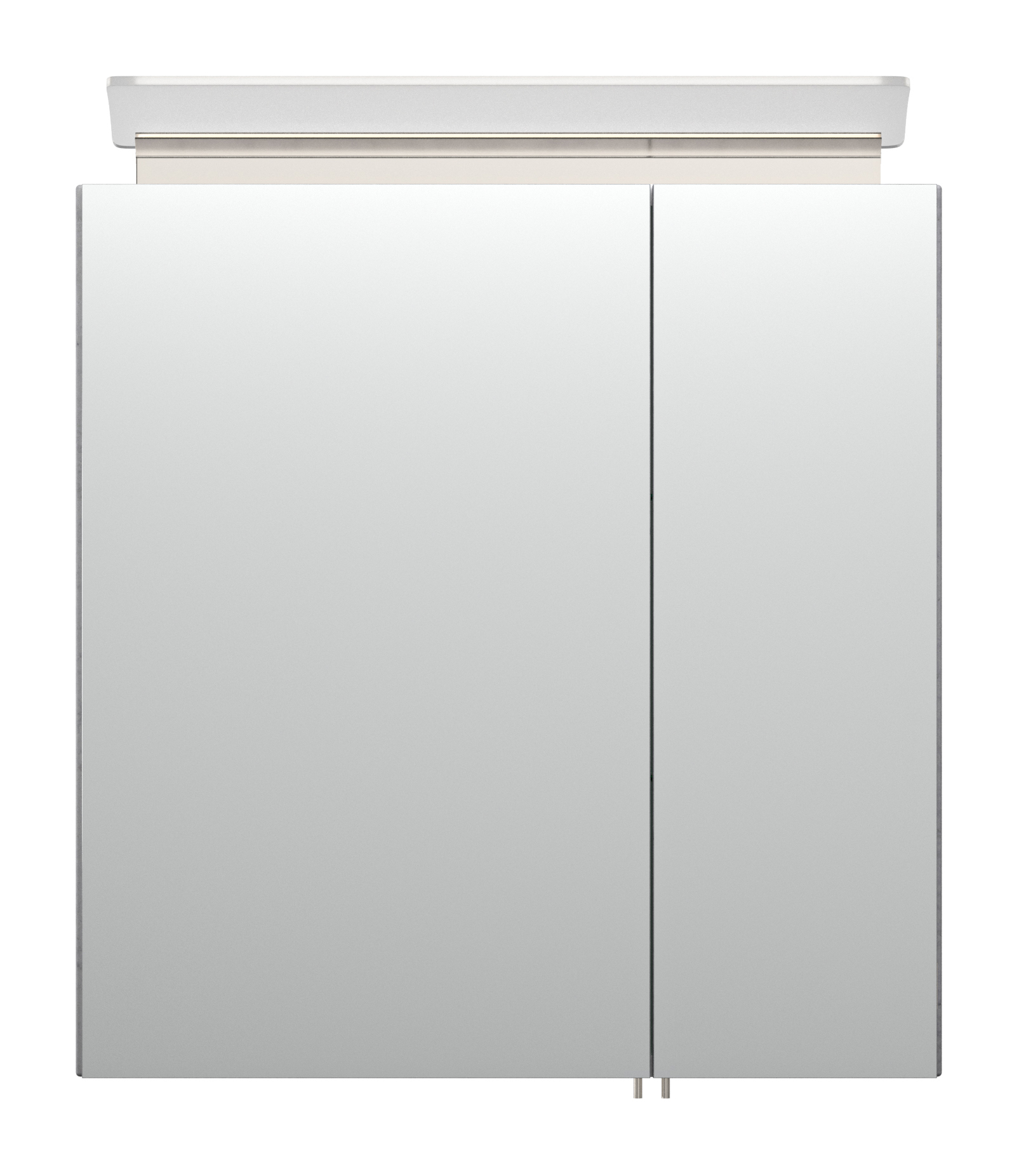 Spiegelschrank 60cm inkl. Design LED-Lampe und Glasböden anthrazit gemasert