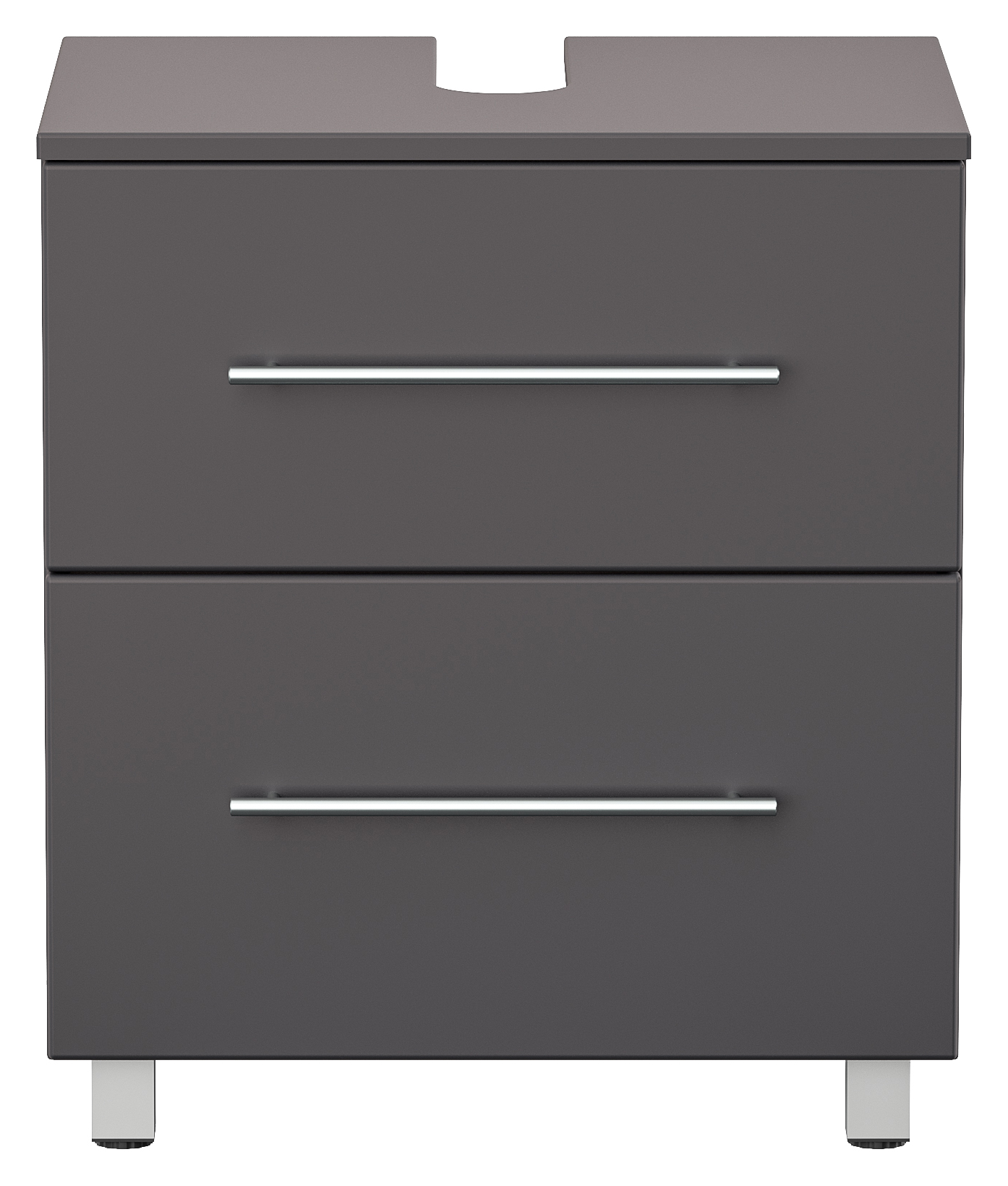 Universal Unterbau auf Standfüßen 55 cm SoftClose anthrazit gemasert